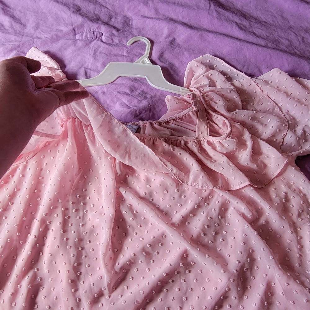 Women's Pink Ruffle Top - Picture 5 of 9